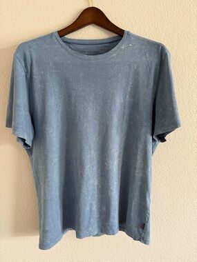John Varvatos Large Marbled Enzo Blue Short-Sleeve Crewneck Tee